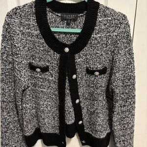 Laundry By Shelli Segal Monochrome Women's Cardigan